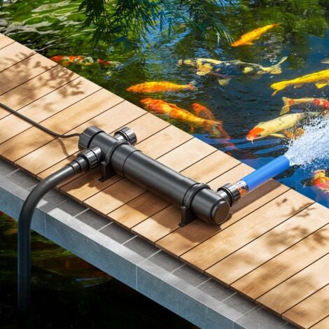 SunSun CUV-136 Teichklärer 4500 l/h / 36 W UVC Vorklärgerät für Teichfilter & Teichpumpe Wasserklärer mit UV-Lampe Lichtfilter zur Algenbekämpfung