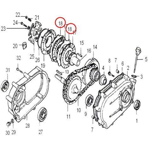 Wiltec Reibscheibe Ölbadkupplung für LIFAN 6,5-13 PS Motor Benzinmotor Ersatzteil – Einzylinder für Kleinmaschinen & Karts, 4-Takt Motor & OHV Ventilsteuerung