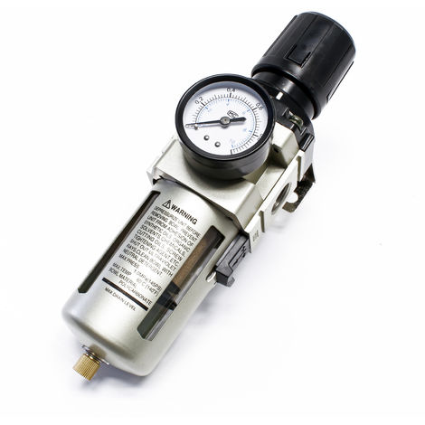 Druckluft Wasserabscheider Druckminderer mit Filter & Manometer Druckluftregler 