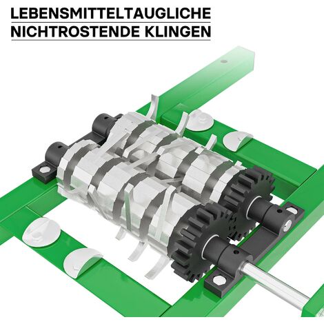DEMA Obstmühle Como DOM7 Eco - Manuelle Fruchtmühle Mit Edelstahltrichter Für Äpfel & Birnen