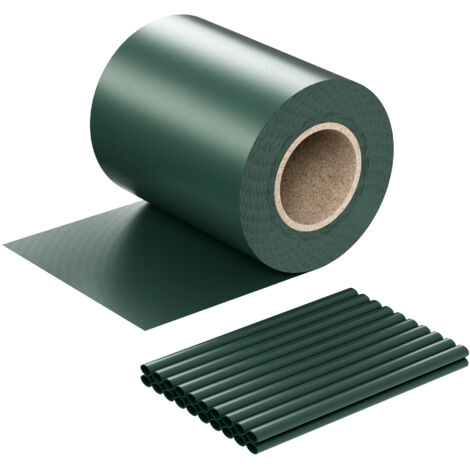 Sichtschutz Streifen, 35mx19cm grün aus PVC 450g/m², mit 20 Clips, Zaunfolie (1/5)