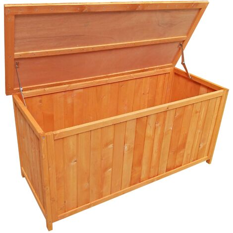 Garten Aufbewahrungsbox Gartenkissenbox Kissenbox Gartentruhe Holz/Poly Rattan 