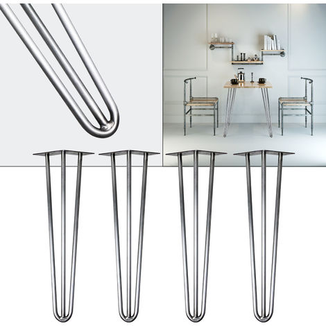 4 x 60 cm Hairpin Legs Tischbeine Tischkufen Esstisch Tischgestell Stahl Retro 
