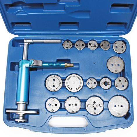 Universal Druckluft Bremskolben-Rücksteller Set Bremskolbenrückdreher 16  tlg L/R