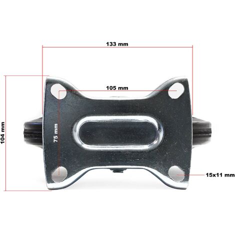 Wiltec Bockrolle 75mm – Gummirad Auf Metallfelge, 50 Kg Tragkraft, Leise, Für Möbel