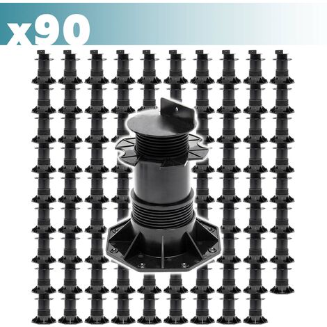XPOtool Stelzlager-Set 30 Stück – Höhenverstellbare Terrassenfüße, Bis 2700 Kg Tragend, Für Dielen, Platten, Gartenhäuser