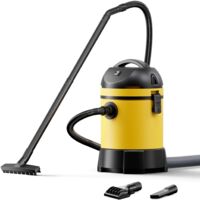 Wiltec Teichsauger 1400 W, 30 L Füllmenge, mit 2 Schläuchen, Poolsauger Schlammsauger Teichschlammsauger Nass Trocken Sauger mit Entleerungsautomatik