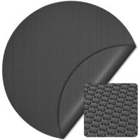 Wiltec Pool Solarfolie Ø 3,6 m, schwarz, Poolheizung aus 140 µ starkem PE Film, Poolabdeckung Poolplane Solarplane rund