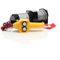 XPOtool Elektrische Seilwinde 907kg 12V, Seilzug mit 12,5m Stahlseil, 1PS Motorwinde für Offroad, Hebezug für Fahrzeuge, Anhänger und Boote