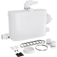 XPOtool 3/1 Kleinhebeanlage mit seitlichem Anschluss, Hebeanlage 450 W mit Häcksler, Abwasserhebeanlage bis 7,5 m, Fäkalienhebeanlage für WC und Dusche