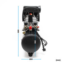 Kompressor Druckluftkompressor mit 24 Liter Tank 1,1 kW Motor 8 bar Druckluft rollbar mit Griff