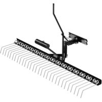 Wiltec Vertikutierer 120 cm für Aufsitzmäher, Rasenlüfter mit Stahlfedern für Rasentraktor, Rasenvertikutierer zum Rasen lüften und als Moosentferner