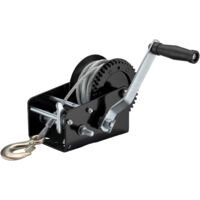 Wiltec Handseilwinde bis 1500kg Übersetzung 4:1 8:1 280x240x180mm, Winde mit 10m Seil, Seilwinde handbetrieben, Handseilzug effizient, Forstseilwinde