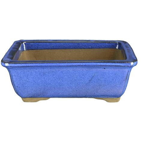 Vaso Per Bonsai Rettangolare In Gres Smaltato Bianco - 18x13x6 Cm - Geosisma G02c - 3