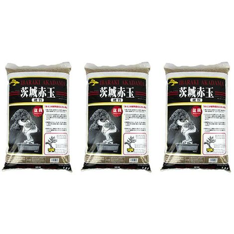 Akadama hard quality Ibaraki 2/5 mm (3 sacchi da c.ca 10 kg - 14 lt), per bonsai