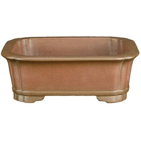 Vaso per bonsai rettangolare in gres 14,5x10,5x5 cm - SM148
