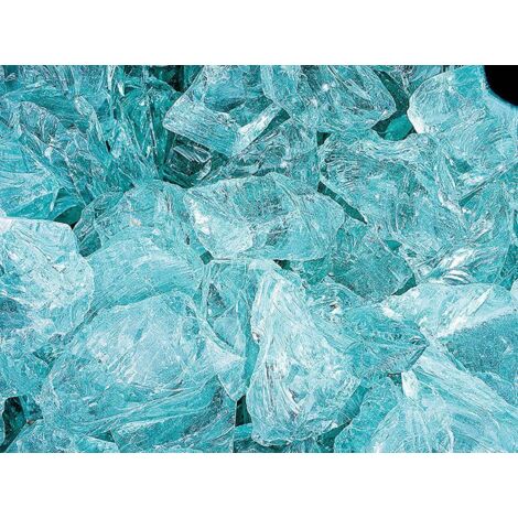Graniglia, granulato per giardino, Vetro Turchese 8-12 mm (10 sacchi da 6 Kg)