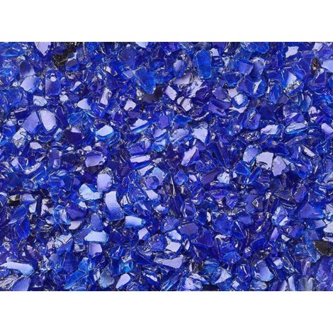 Graniglia, granulato per giardino, Vetro Blu 8-12 mm (10 sacchi da 6 Kg)
