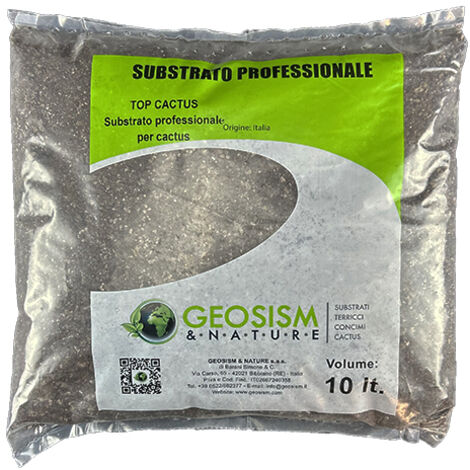 Terriccio, substrato professionale per piante grasse (cactus - succulente) (Top Cactus - Geosism) (10 lt)