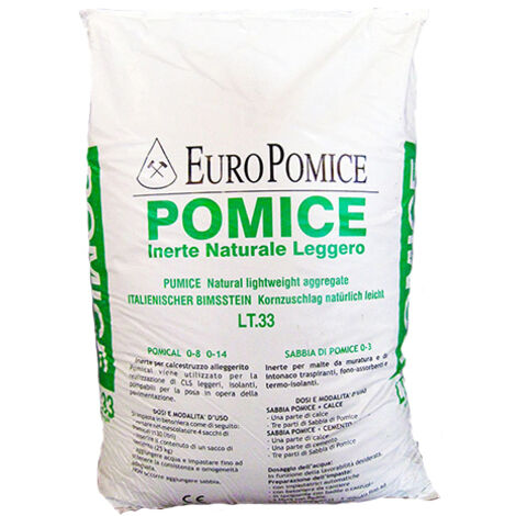 Pomice in sabbia 0/3 mm (c.ca 28 kg - 33 lt)