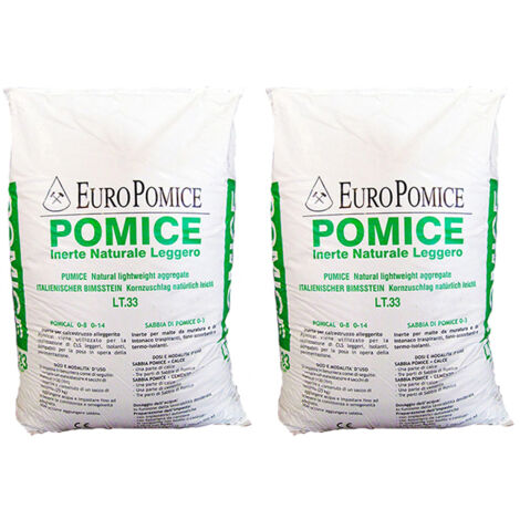 Pomice in sabbia 0/3 mm (2 sacchi da c.ca 28 kg - 33 lt)