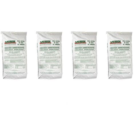 Zeolite a base di Chabasite e Phillipsite 2/5 mm (4 sacchi da 20 kg), ammendante per piante