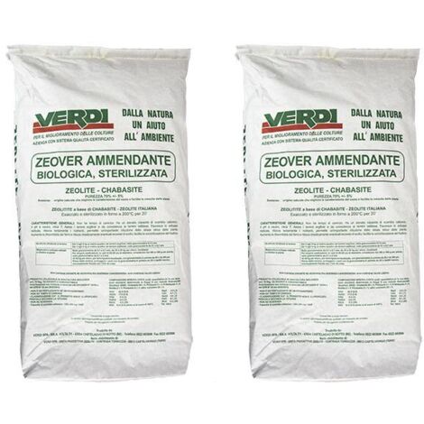 Zeolite a base di Chabasite e Phillipsite 2/5 mm (2 sacchi da 20 kg), ammendante per piante
