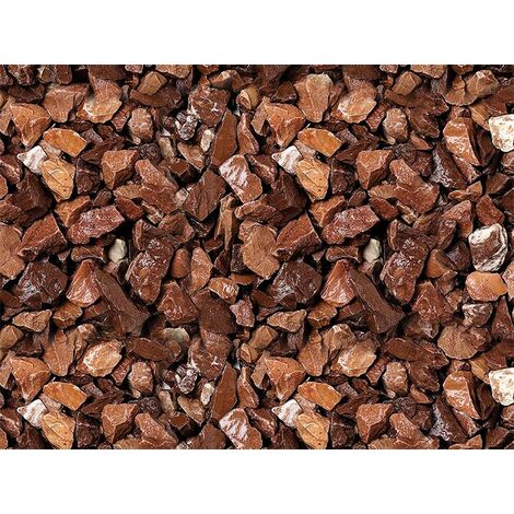 Graniglia, granulato per giardino, Marrone Mogano 22-30 mm (1200 kg)