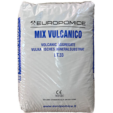 Vulcaflor intensivo 0/10 mm (c.ca 29 kg - 33 lt), terriccio, substrato vulcanico per piante e fiori
