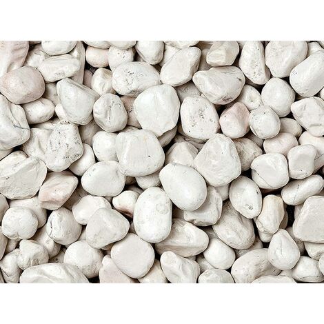 Ciottoli, sassi per giardino, Bianco Verona 15-25 mm (40 sacchi da 25 kg)