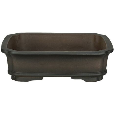 Vaso per bonsai rettangolare in gres 19x14,5x5 cm - B137