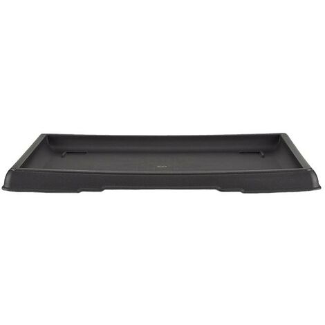Sottovaso Cinese rettangolare in plastica nera per bonsai 30x20,5x1,5 cm - PL36S