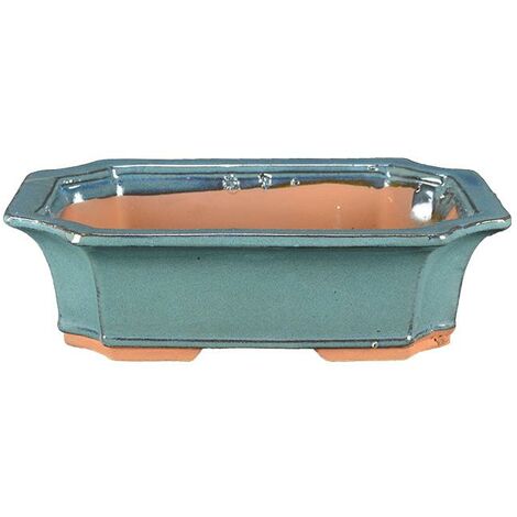 Vaso Per Bonsai Giapponese Morrisan Rettangolare In Gres Smaltato Bianco 28x195x5 Cm B19 31a 0789011576178
