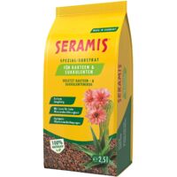 Seramis Substrato speciale per cactus e piante grasse, 2,5 l – Granulato per cactus e piante grasse, terriccio per cactus per l'acqua e i nutrienti