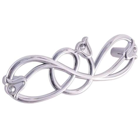 Maniglia per mobili con swarovski linea Luxury in stile moderno Giusti - 96 Cromo Lucido