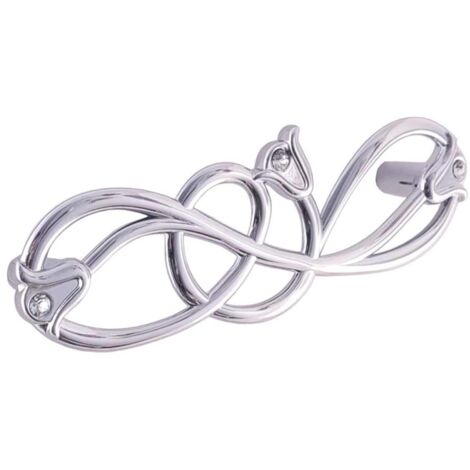 Maniglia per mobili con swarovski linea Luxury in stile moderno Giusti - 128 Cromo Lucido