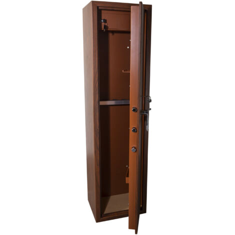 Fuciliera con tesoretto rivestita in legno TECHNOSAFE Technomax TCL - 5 Chiave A Doppia Mappa