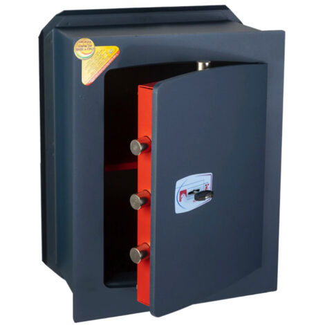 Cassaforte Verticale a Muro 42x34x20 cm con Chiave Technomax Serie Gold