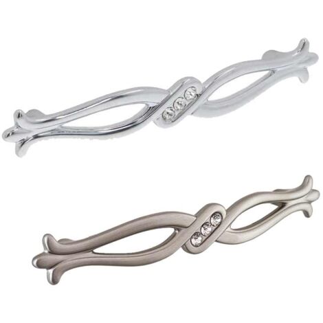 Maniglia per mobili in stile moderno con Swarovski Linea Luxury Serie 15 Giusti - 128 Cromo Lucido