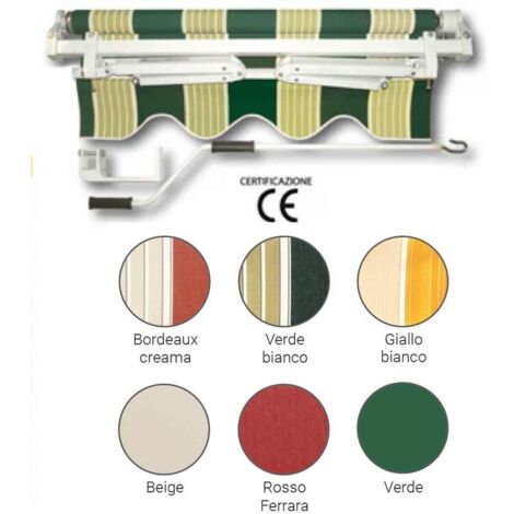 Tenda Da Sole Per Balcone - Telo Parasole A Caduta Verde 300x300 Cm Con Ganci - Foto 13