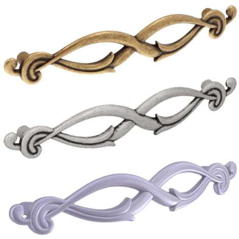 Maniglia per mobili linea decor serie 34 Giusti - 128 Argento Vecchio Brillante