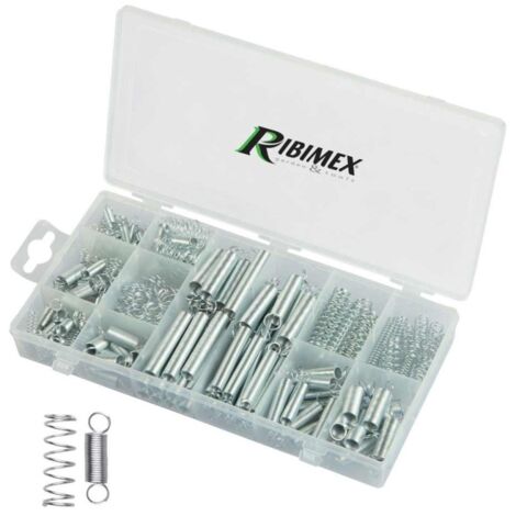 Molle Meccaniche 210 Pezzi Kit Molle Assortite 20 Misure - Molle A Compressione E Tensione In Acciaio Zincato Molle Compressione Tensione