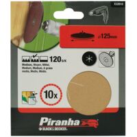 Dischi abrasivi 125 mm grana 120 per platorelli da trapano Black and decker