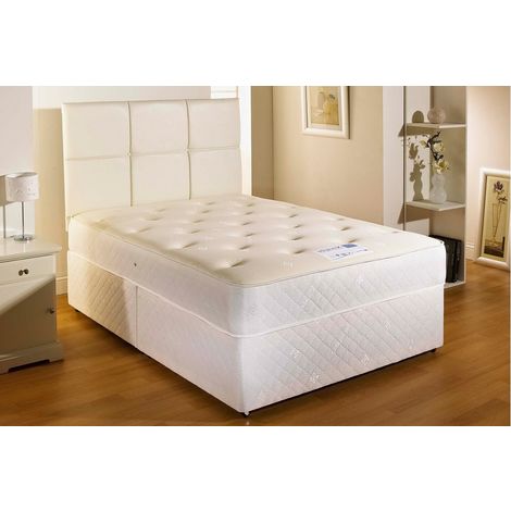 Cooltouch Sprung Memory Foam Divan bed No Drawer No Headboard Single