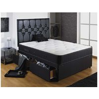 Backcare Sprung Memory Foam Divan bed With 2 Drawer Same Side And No Headboard Single