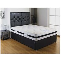 Black Airflow Sprung Memory Foam Divan bed With 4 Drawer And Headboard Double