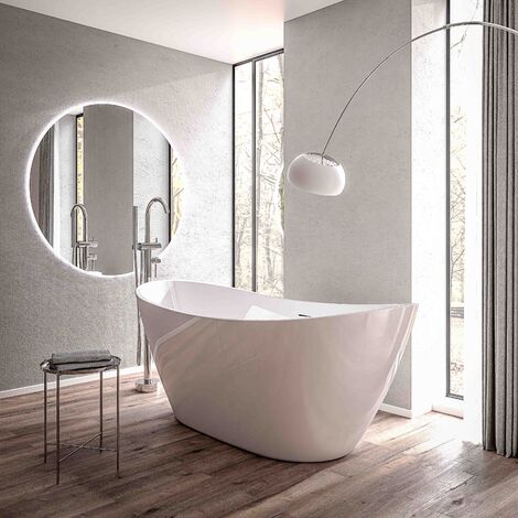 Bañera exenta acrílica BELLAGIO 2.0 - tamaño y color seleccionables:Blanco brillante, 180x80 cm (de)
