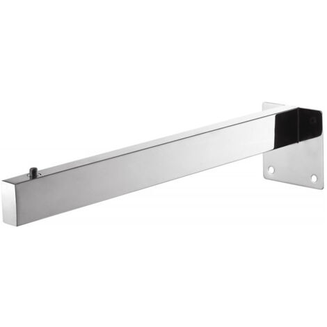 BERNSTEIN - Soporte de pared de diseño para fijar encimeras en acero inoxidable cromado - 40x9x8,5cm (LxHxD) - SMART-Line