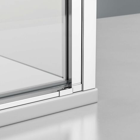 Mampara de ducha de esquina EX809 - 80 x 80 x 195 cm - con doble puerta  abatible - con cristal NANO de 6 mm