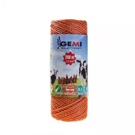 Fil De Cloture Electrique 250 Mt - 2,2 Mm² Gemi Elettronica - Moutons, Porcs, Bovins, Poulets Et Petits Animaux